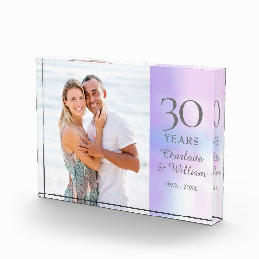 30. Hochzeitstag Elegant Pearl Fotoblock (Rechts)