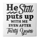 30. Hochzeitstag Fliese (Vorderseite)