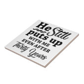 30. Hochzeitstag Fliese (Seite)