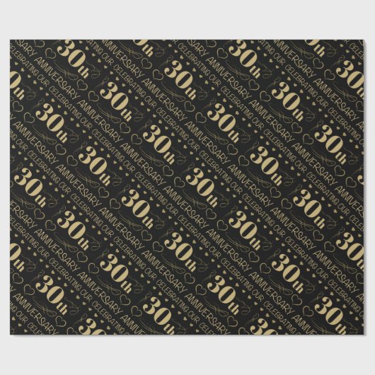 30. Hochzeitstag Geschenkpapier (Flach)