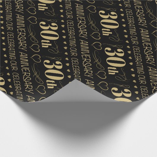 30. Hochzeitstag Geschenkpapier (Ecke)