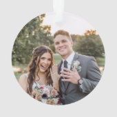 30. Hochzeitstag Gold Hearts Couple Foto Ornament (Rückseite)