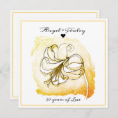 30. Hochzeitstag: Gold und Weiße Lilie (Vorne/Hinten)