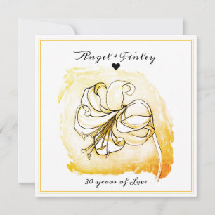 30. Hochzeitstag: Gold und Weiße Lilie