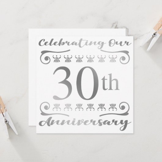 30. Hochzeitstag Karte (Vorderseite/Rückseite Beispiel)