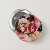 30. Hochzeitstag-Knöpfe Button (Vorne & Hinten)