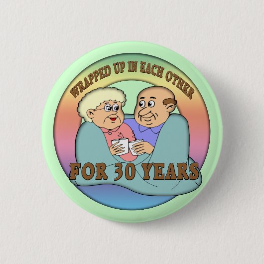 30. Hochzeitstag-Knöpfe Button (Vorderseite)