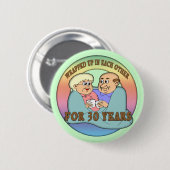 30. Hochzeitstag-Knöpfe Button (Vorne & Hinten)