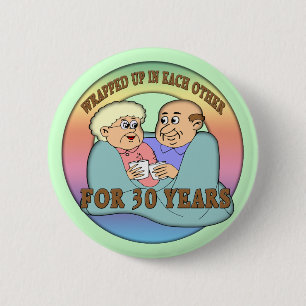30. Hochzeitstag-Knöpfe Button
