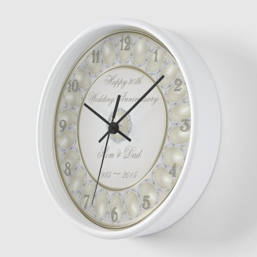 30. Hochzeitstag Mauer Uhr (Winkel)