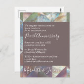 30. Hochzeitstag Moderne Pearl-Einladung Postkarte (Vorne/Hinten)