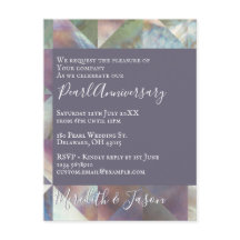 30. Hochzeitstag Moderne Pearl-Einladung