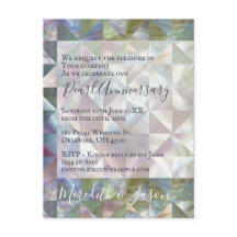 30. Hochzeitstag Moderne Pearl-Einladung