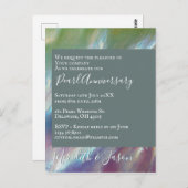 30. Hochzeitstag - Moderne Perleneinladung P Postkarte (Vorne/Hinten)