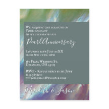 30. Hochzeitstag - Moderne Perleneinladung P