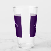 30. Hochzeitstag Name Datum lila einfach Glas (Links)