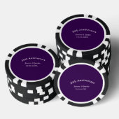 30. Hochzeitstag Name Datum lila einfach Pokerchips (Stapel)