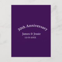 30. Hochzeitstag Name Datum lila einfach 