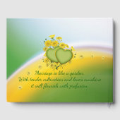 30. Hochzeitstag Party Gelbe Blumen Gästebuch (Rückseite)