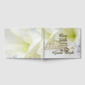 30. Hochzeitstag Pearl Gold Typografie Gästebuch (Voll)