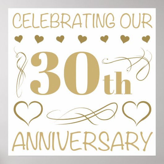 30. Hochzeitstag Poster (Vorne)