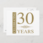 30. Hochzeitstag Postkarte (Vorne/Hinten)
