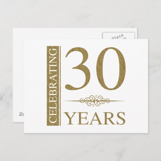 30. Hochzeitstag Postkarte (Vorne/Hinten)