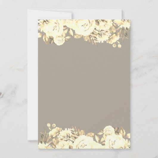 30. Hochzeitstag Rustikale Rose Einladung (Rückseite)