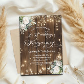 30. Hochzeitstag Rustikale Streichlichter Einladung