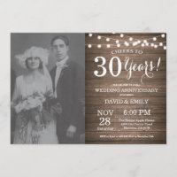 30. Hochzeitstag Rustikales Holz