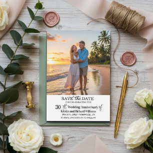 30. Hochzeitstag Save-the-Date-Foto Mitteilungskarte
