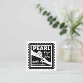 30. Hochzeitstag schwarz-weiß romantisch Begleitkarte (Stehend Vorderseite)