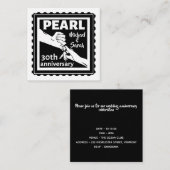 30. Hochzeitstag schwarz-weiß romantisch Begleitkarte (Vorne/Hinten)