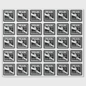 30. Hochzeitstag schwarz-weiß romantisch Geschenkpapier (Flach)