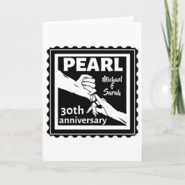 30. Hochzeitstag schwarz-weiß romantisch Karte