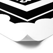 30. Hochzeitstag schwarz-weiß romantisch Poster (Ecke)