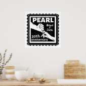 30. Hochzeitstag schwarz-weiß romantisch Poster (Küche)