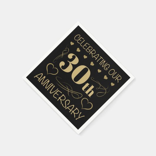 30. Hochzeitstag Serviette (Ecke)