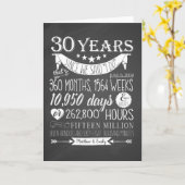 30. Hochzeitstag, Tafel, 30 Jahre Karte (Gelbe Blume)