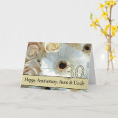 30. Hochzeitstag Tante & Onkel Rosen Karte (Gelbe Blume)