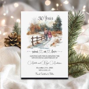 30. Hochzeitstag Winterlandschaft Romantik Save The Date