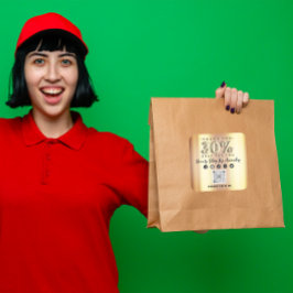 30%ige Preisnachlass bei QR CODE Imitate Gold Quadratischer Aufkleber