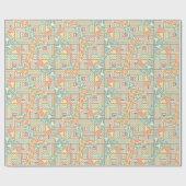 30 in x 20 ft Geschenkpapier Zickzag abstrakt (Flach)