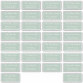 30 individuelle Hochzeitsgast-Adressaufkleber  Aufkleber (Vorderseite)