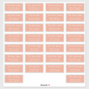 30 individuelle Hochzeitsgast-Adressetiketten Aufkleber