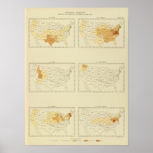 30 Interstaatliche Migration 1890 TXWV Poster (Vorne)