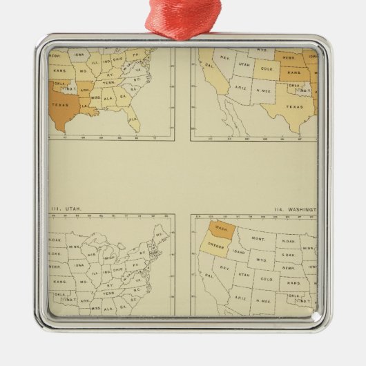30 Interstate migration 1890 TXWV Ornament Aus Metall (Vorne)