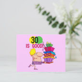 30 ist gute Hemden und Geschenke Postkarte (Stehend Vorderseite)
