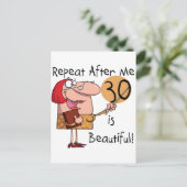 30 ist schöne Hemden und Geschenke Postkarte (Stehend Vorderseite)