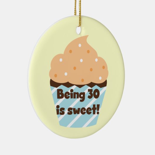 30 ist süße T - Shirt und Geschenke Keramik Ornament (Rechts)